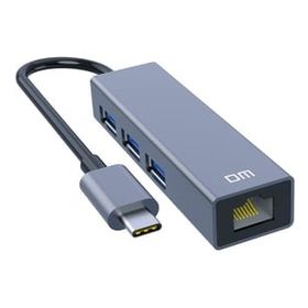 DM CHB013 Type-C to RJ45 Gigabit Ethernet ve USB 3.0 Çoklayıcı Dönüştürücü