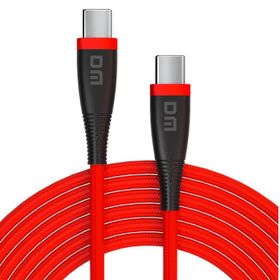 DM SL019 65W 3A Type-C to Type-C Kırmızı 2 mt Hızlı Şarj ve Data Kablosu