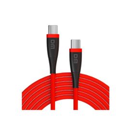 DM SL019 65W 3A Type-C to Type-C Kırmızı 2 mt Hızlı Şarj ve Data Kablosu