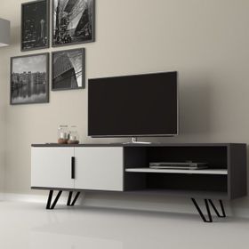 Dmodül Foot Gri Metal Ayaklı Tv Ünitesi