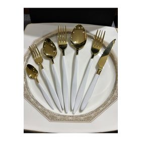 Dmr Life 30 Parça Yakut Gold Beyaz Çatal Kaşık Seti