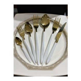 Dmr Life 30 Parça Yakut Gold Beyaz Çatal Kaşık Seti