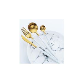 Dmr Life Elit 42 Parça Beyaz Gold Çatal Kaşık Bıçak Takımı