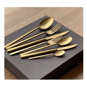 Dmr Life Mat Gold 36 Parça 6 Kişilik Çatal Kaşık Bıçak Takımı