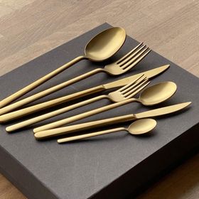 Dmr Life Rüya Mat Gold Titanyum 72 Parça Çatal Kaşık Bıçak Takımı