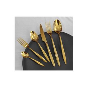 Dmr Life Yakut Gold Titanyum 84 Parça 12 Kişilik Çatal Kaşık Bıçak Seti