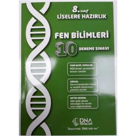 DNA Yayınları - 8. Sınıf Fen Bilimleri 10 Deneme Sınavı