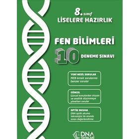 DNA Yayınları - 8. Sınıf Fen Bilimleri 10 Deneme Sınavı