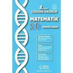 DNA Yayınları - 8. Sınıf Matematik 10 Deneme Sınavı
