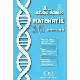 DNA Yayınları - 8. Sınıf Matematik 10 Deneme Sınavı