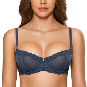 Dobreva Balconette Balenli Push Up Dirndl Dantel Astarsız Sargasso Kadın Sütyen