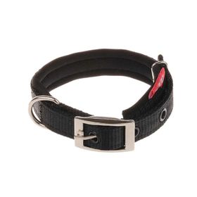 Doca 45 cm DP35 01509 Dokuma Kumaş Yumuşak Doku Siyah Boyun Tasması