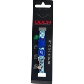 Doca Premium Aqua Desenli 1.2x18-38 cm Kedi Boyun Tasması