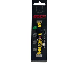 Doca Premium Bee Desenli 1.2x18-38 cm Kedi Boyun Tasması