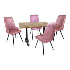 Dockers Çipa Laminat Çırağan Pembe Masa Takımı