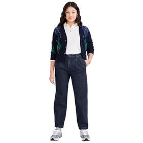 Dockers High Waist Pleated Original Khaki Dark Indigo Rinse Tapered Kadın Pantolon