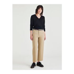 Dockers High Waist Weekend Bej Chino Straight Fit Kadın Pantolon