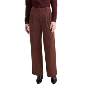 Dockers Original Pleated High Wide Shaved Chocolate Kadın Pantolon