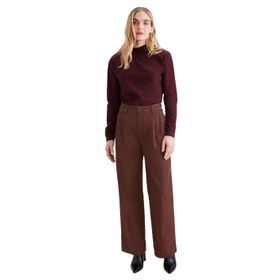 Dockers Original Pleated High Wide Shaved Chocolate Kadın Pantolon