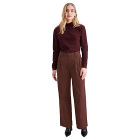 Dockers Original Pleated High Wide Shaved Chocolate Kadın Pantolon