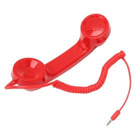 Docooler Kırmızı Retro Radyasyona Dayanıklı Cep Telefon Ahizesi
