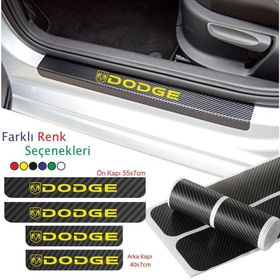 Dodge 4 Adet Karbon Kapı Eşiği Sticker