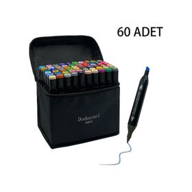 Dodocool 60’lı Çift Uçlu Touch Marker Art Tasarım Kalem Seti