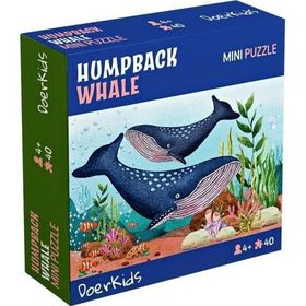 Doer Kids 8356 Kambur Balinalar 40 Parça Renkli Mini Puzzle