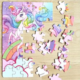 Doer Kids 8417 Unicorn 40 Parça Renkli Mini Puzzle
