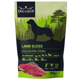 Dog Chefs 80 gr Lamb Slices Kuzu Etli Dilim Tahılsız Köpek Ödülü