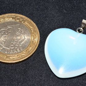 Doğal Kalp Opal 002 Kolye Ucu