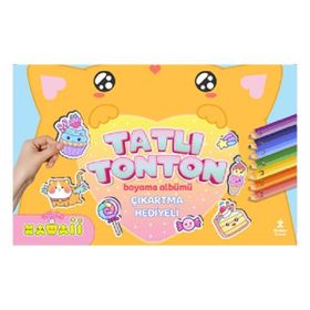 Doğan Kitap Kawaii Tatlı Tonton Çıkartma Hediyeli Boyama Albümü