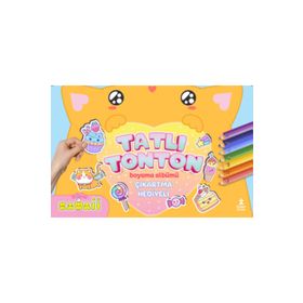 Doğan Kitap Kawaii Tatlı Tonton Çıkartma Hediyeli Boyama Albümü