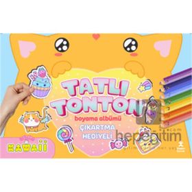 Doğan Kitap Kawaii Tatlı Tonton Çıkartma Hediyeli Boyama Albümü