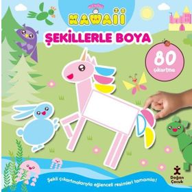 Doğan Kitap Sevimliler Kawaii Şekillerle Boya Doğan Çocuk Kitabı
