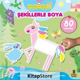 Doğan Kitap Sevimliler Kawaii Şekillerle Boya Doğan Çocuk Kitabı