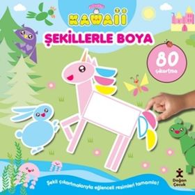 Doğan Kitap Sevimliler Kawaii Şekillerle Boya Doğan Çocuk Kitabı