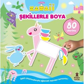 Doğan Kitap Sevimliler Kawaii Şekillerle Boya Doğan Çocuk Kitabı