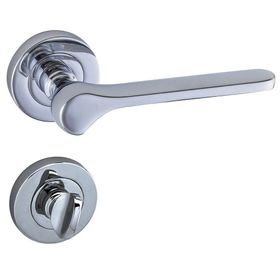 Doğanlar Anka Krom Rozetli Rozetli Wc Kapı Kolu
