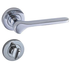 Doğanlar Anka Krom Rozetli Rozetli Wc Kapı Kolu