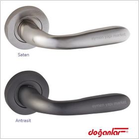 Doğanlar Bora Alüminyum Saten Rozetli WC Kapı Kolu