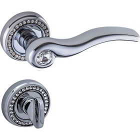 Doğanlar Dilek Krom Swarovski Taşlı Rozetli Kapı Kolu