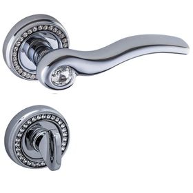 Doğanlar Dilek Krom Swarovski Taşlı Rozetli Kapı Kolu