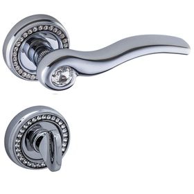 Doğanlar Dilek Krom Swarovski Taşlı Rozetli Kapı Kolu