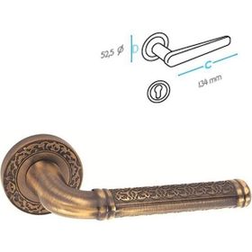 Doğanlar Topkapı olifka rozetli kapı kolu
