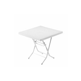 Dogant Rattan Beyaz Katlanabilir Ayaklı 75*75 Masa