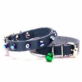 Doggie 1.2x26 cm Mavi Large Taşlı Kedi ve Yavru Köpek Tasması
