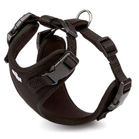Doggie 1.5x40-50 cm Black Havalı Dokumadan El Yapımı Köpek Göğüs Tasması