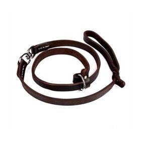 Doggie 1,1 x 150 cm Yağlıkahve Yağlı Deri Boğmalı Eğitim Gezdirme Tasma