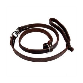 Doggie 1,1 x 150 cm Yağlıkahve Yağlı Deri Boğmalı Eğitim Gezdirme Tasma